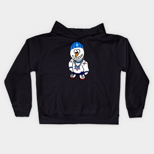 Hip Hop Rapper Snowman Kids Hoodie